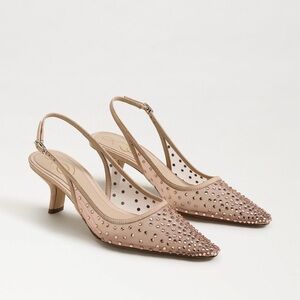 Sam Edelman Blush Studded Slingback Heels